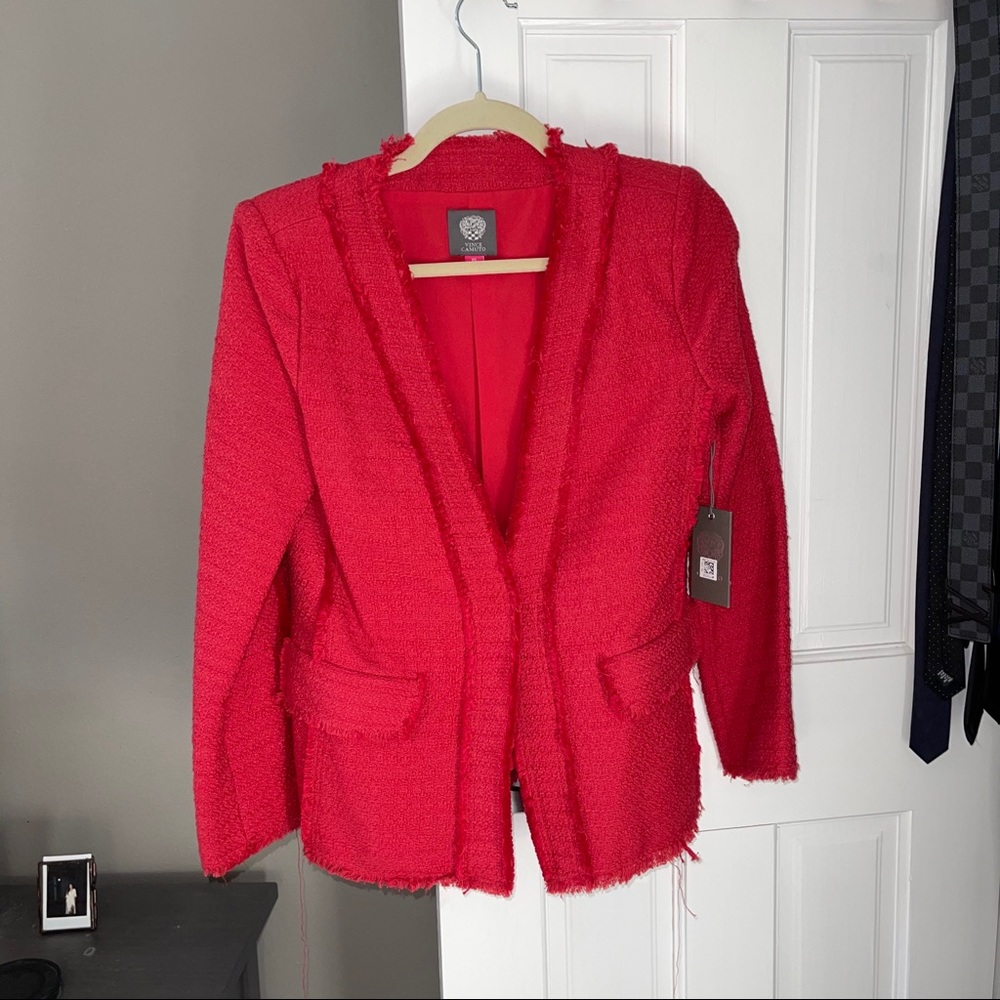 NWT tweed Vince camuto red blazer